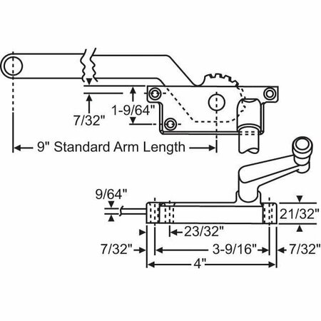 STRYBUC Casement Operator Assembly 36-144